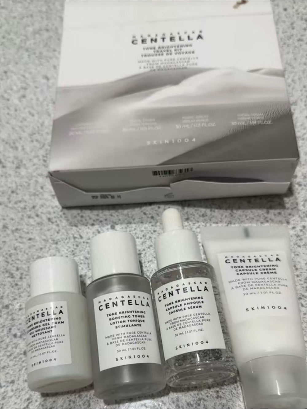 SKIN1004 Madagascar Centella Tone Brightening Toner & Serum Set - travel kit